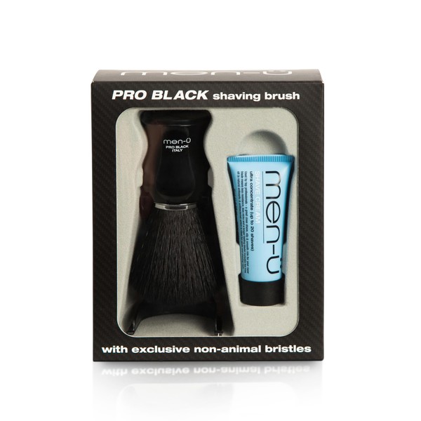 Shaving Brushes by men-u Pro Black Shaving Brush & Shave Creme 15ml
