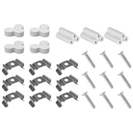 Barrina T5 Light Accessories, Only Suitable for Barrina T5 Series Grow Lights, Includes 4 End Caps, 3 White Short Connectors Only for Barrina's Products with OS Series Cords, 9 Clip Brackets, 9 Screws