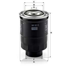 Original MANN-FILTER Fuel filter WK 8018 x – Fuel filter set with gasket / gasket set – For Passenger Cars