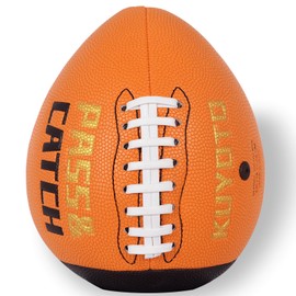 KUYOTQ PassCatch Football, Training for Ages 13+ Pro Composite Leather High School Football Training Equipment Improving Ball Handling Shooting Passing and Pro-Level Skills (Deflated)