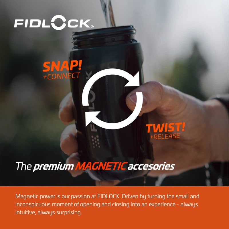 FIDLOCK Twist Single Bottle 450 ml Black with Twist Connector: