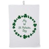 Hippowarehouse My 1st St. Patricks Day Tea Towel Eco Printed