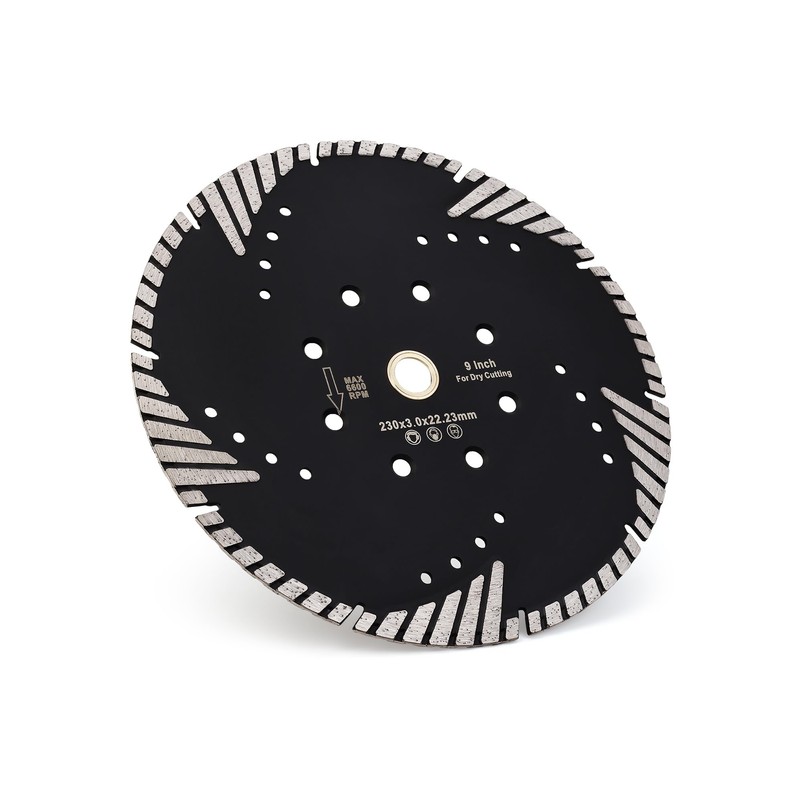 Casaverde 9" Turbo Diamond Blade,Granite Cutting Blade Dry Cutting for