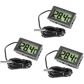 3 Pcs Digital LCD Thermometer Temperature Monitor with External Probe for Fridge Freezer Refrigerator Aquarium by INRIGOROUS