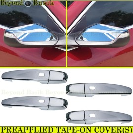 Torox 2016-2025 Chevy Malibu Chrome 4 Door Handle COVERS w/4 Smart Keys+Mirror COVERS