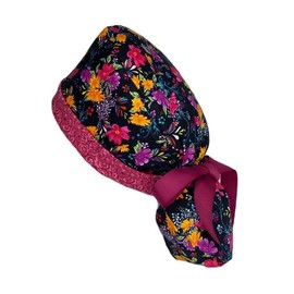 OR Hats Ponytail Scrub Cap Secret Garden, Ponytail Scrub Hat Scrub Caps for Women OR Hats