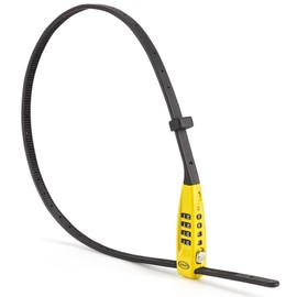 CXWXC Zip Tie Lock - 4-Digit Combo Cable Locks for Bike Motorcycle Helmet, Skateboard, Skis, Snowboard, Stroller & Cabinet - Ideal for Lightweight Security (Yellow, 70CM)