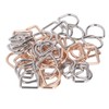 120Pcs Metal D Rings Seamless Interface Strong Load Bearing Gold