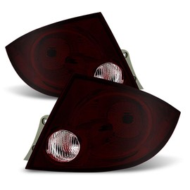 ACANII - For 2005-2010 Chevy Cobalt 4-Door Sedan Red Smoke Tail Lights Brake Lamps Replacement Driver & Passenger Side
