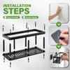 BIUFANTASI 2pc Wall Mounted Floating Shelf, Detachable Storage Rack,No Drill