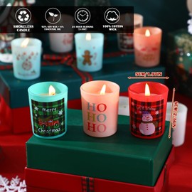 Conelist 12 Pcs Candle Advent Calendar 2024 12 Days of Christmas Scented Candles Gift Set for Women Adults 2.5 oz Soy Wax Jar Candles Christmas Countdown Gifts for Holiday Winter Home Decoration