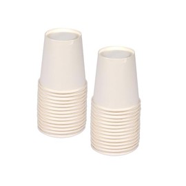 Homéa, Set mit 100 Pappbechern, 20 cl, Weiß