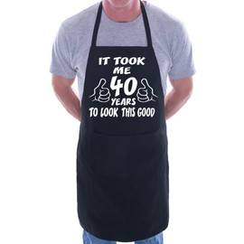 Print4U 40th Birthday It Took 40 Years BBQ Cooking Funny Novelty Apron Black