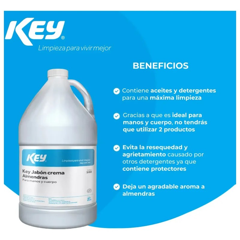 Jabón En Crema Almendras Para Manos Y Cuerpo Key 4