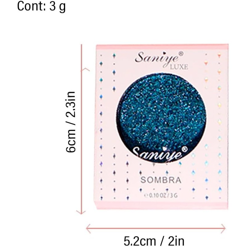 Sombras de Ojos SANIYE con Brillo Metálico Intenso - Colores