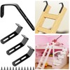 4 Set Angled Bunk Bed Ladder Hooks PVC Adjustable Coated