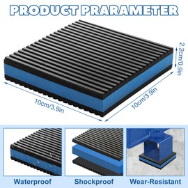 JMIATRY 6 Packs Anti Vibration Pads 4" × 4" × 7/8" Rubber Isolation Pads EVA Vibration Dampening Mat Mechanical Isolator Pad for Compressor Air Conditioner Washing Machine Dryer Treadmill