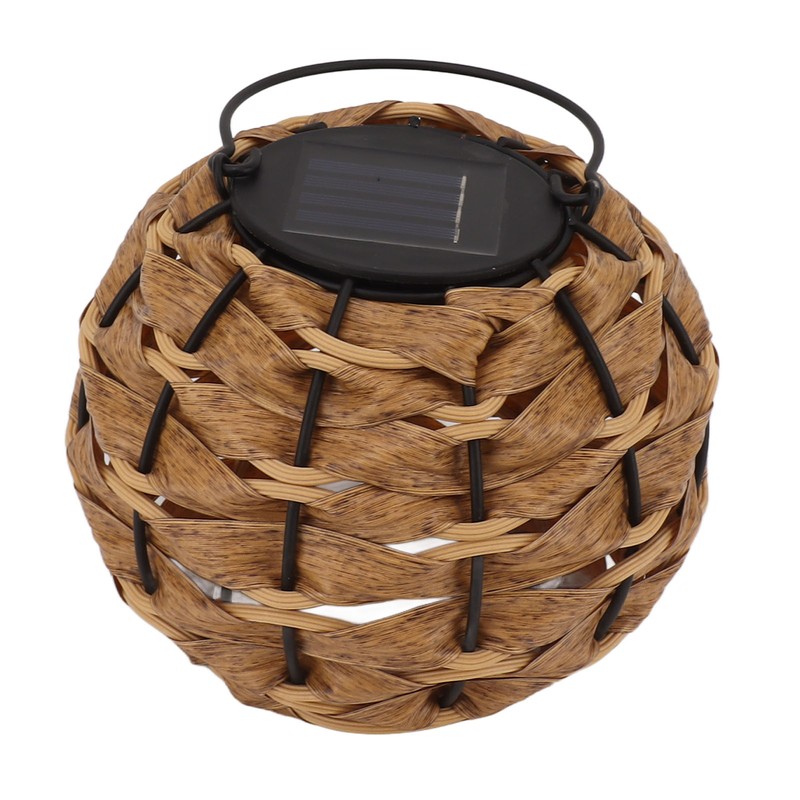 Outdoor Solar Lantern LED Waterproof Hollowed Rattan Ball Solar Hanging