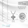 TrueFaithJewelry Sterling Silver 4 Way Medal Cross Pendant Necklace Religious