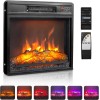 ROVSUN 18 inch Electric Fireplace,6 Flame Modes Heater Insert with