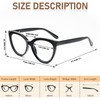REAVEE 4 Pack Fashion Oversized Cat Eye Reading Glasses for