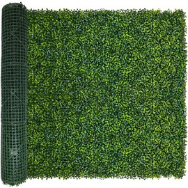ODTORY Artificial Boxwood Roll Panels,48 X 120 in(40 sqft) UV-Anti Artificial Ivy Privacy Fence Wall Screen for Indoor Outdoor Green Grass Wall Decor & Ivy Fence Covering Privacy