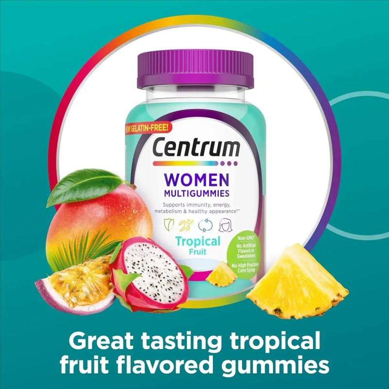 Multivitaminico Mujer Centrum Women Tropical 100 Gomitas