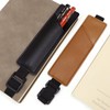 Adjustable Elastic Band Pen Holder, 2 Packs PU Leather Pencil