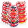VERONES 30 Pieces Glass Meal Prep Containers Set, Stackable Glass