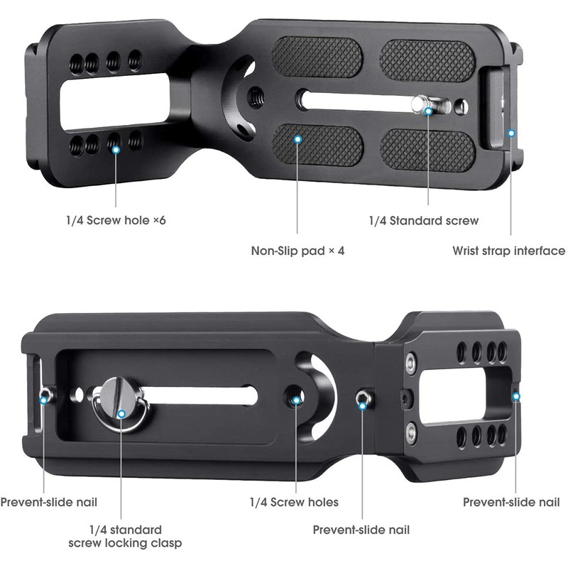 Camera L Bracket with 1/4" Screw Hole Universal DSLR Camera