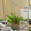 Scandinavian Tall Candle 10 in Green Printed Taper Candles Hand