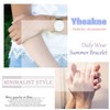Yheakne Boho Slave Bracelet Ring Link Bracelet Gold Finger Bracelet