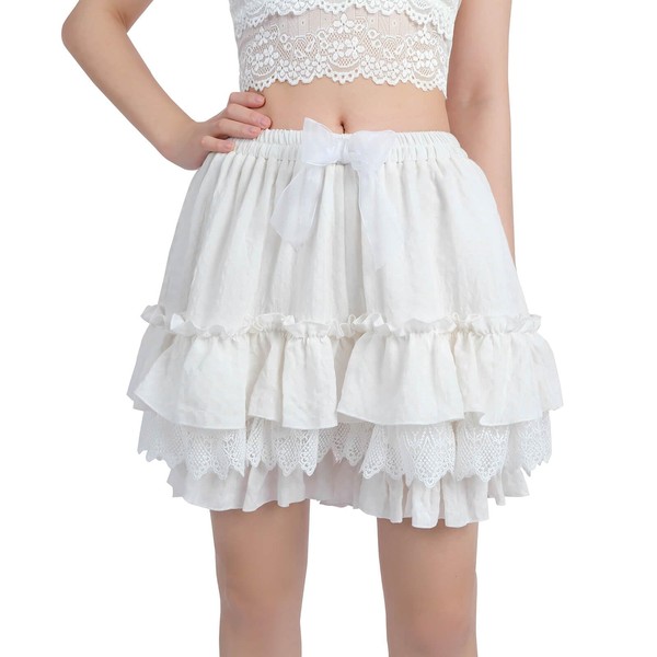Fiamll Victorian Bloomer Cute Bloomer Multi-Layered Ruffle Safety Pants Underwear