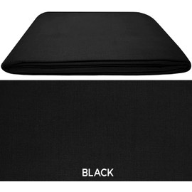 Extra Deep Fitted Sheets 16"/40CM Deep Bedsheets 16 Colours. (King, Black)