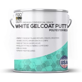 Bottom Paint Store White Gelcoat Repair Putty - Polyester Resin Fiberglass Gelcoat Repair Kit - Quart