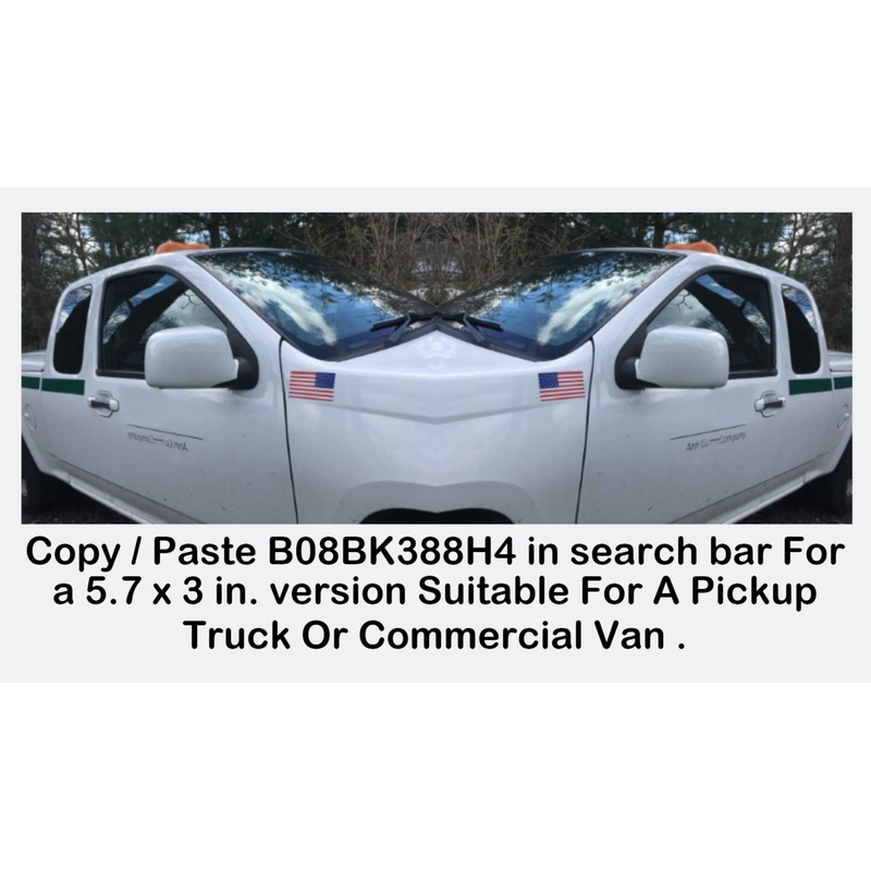 Wheezeway American Flag Stickers 7.5 x 4 Forward Reverse Proportional