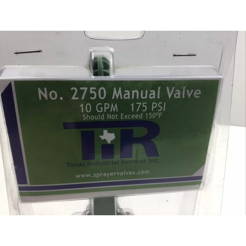 Texas Industrial Remcor TIR 2750 2-Way Manual Valve 10 gpm