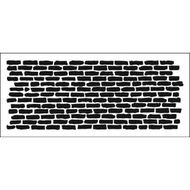 The Crafter's Workshop Slimline Stencil Bricks Horizontal, Multicolour, 4" x 9"