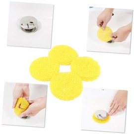 Operitacx 12Stücke Teiliges Abwassersieb Für Küchenspülen Verstopfungssichere Haarfilter Für Bad Und Elastische Polyetherschaum Filter Für Effektive Abflussreinigung Gelb