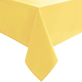 Hiasan Yellow Tablecloth for Rectangle Tables - Waterproof and Spillproof Washable Fabric Table Cloth for Dining Room Kitchen Party, 60 x 102 Inch