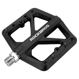 ROCKBROS Mountain Bike Pedals MTB Pedals Lightweight Nylon Composite Bicycle Flat Pedals 9/16" DU Bearing Bike Platform Pedals for BMX MTB Mountain Road Bike
