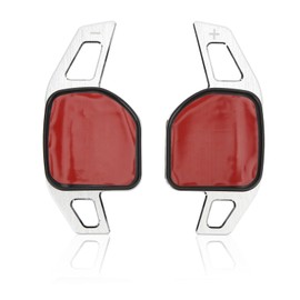 Steering Wheel Shift Paddle, Aluminum Alloy Paddle Shifter Extension for 8V S4 S5 B8.5 S6 S7 C7 2013?2016(Silver)