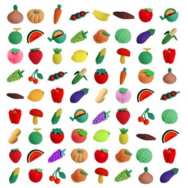 Ranvi 30PCS Children's Eraser, Mini Puzzle Pencil Eraser for Children's Game Award Party, Carnival and School Supplies(Vegetables)