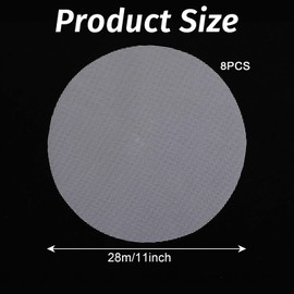 8Pcs 11 inch Non-stick Silicone Steamer Liners Round Silicone Steamer Mesh Pastry Dim Sum Mesh Reusable Round Dumplings Bamboo Steamer Liner Pad for Home Kitchen Baking Use