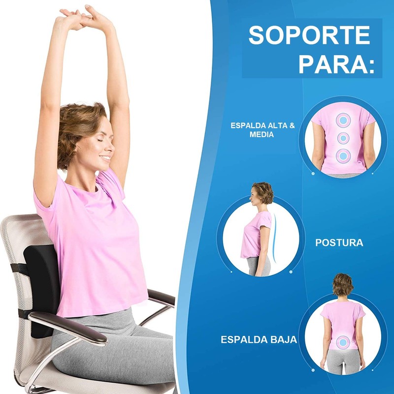 Artromed Cojín Soporte Lumbar de Espalda para Silla de Oficina