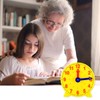Lotsdonxia 24-Hour Teaching Clock Colourful Graphic Educational Clock for Children