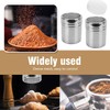 2Pcs Stainless Steel Flour, Sugar, and Salt Shakers – 7oz