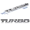 Turbo Emblem Sign Chrome Lettering 3D Logo Car Sticker Tuning