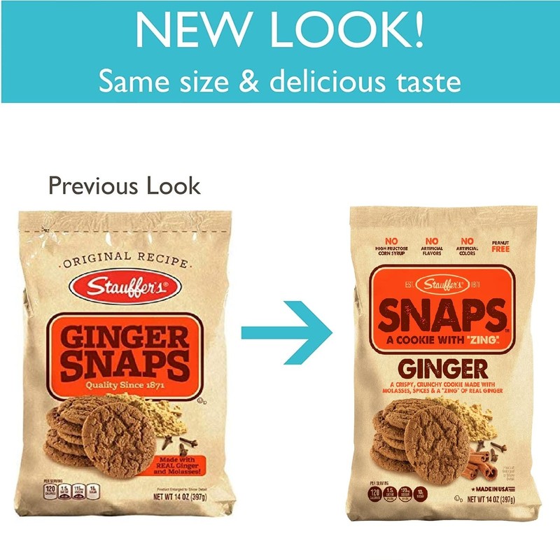 Stauffer's Original Recipe Ginger Snaps 14 oz. Bag (4 Bags)