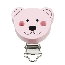 Dummy Chain Clip Bear, Pink, Pack of 1